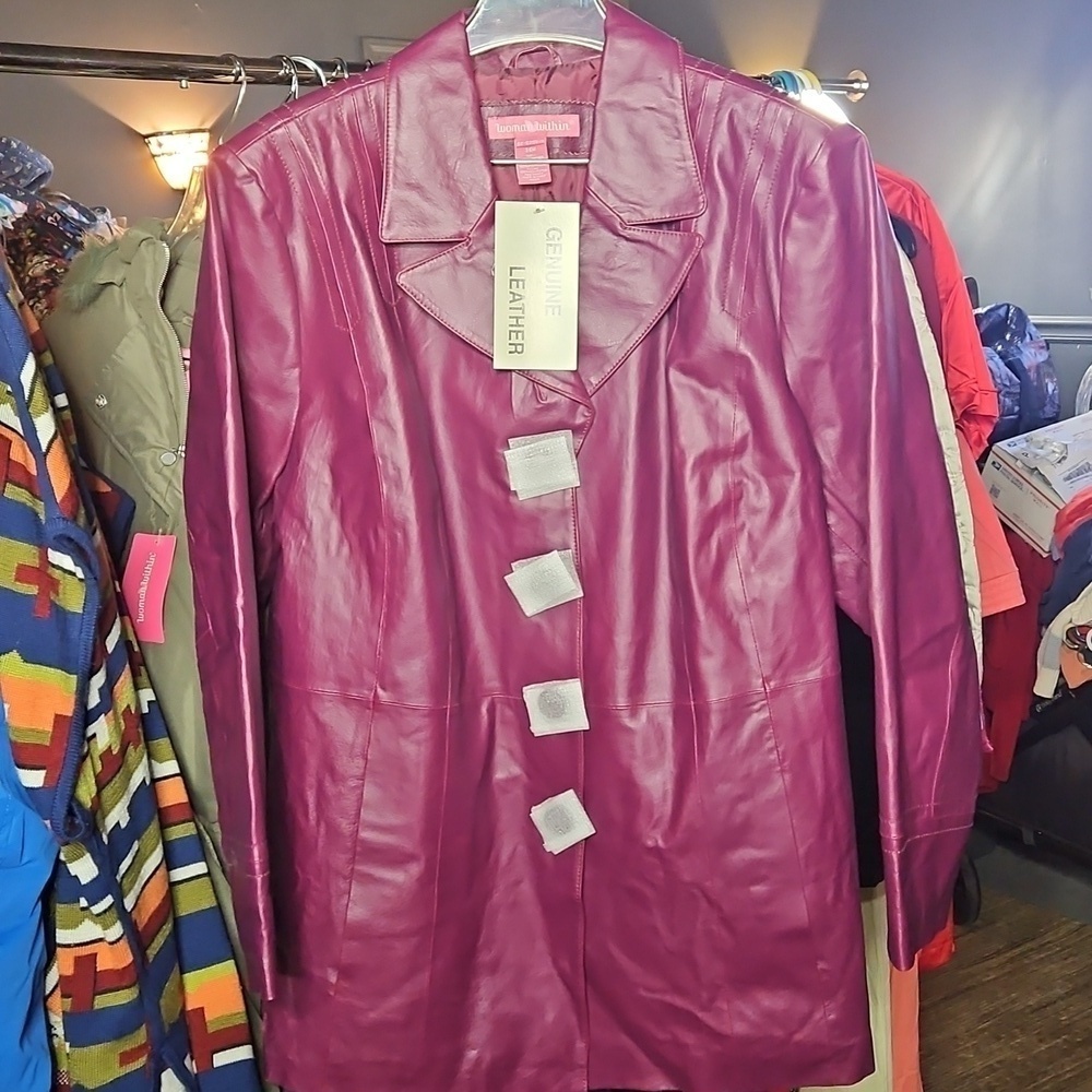 Woman Within Leather Jacket NEW WITH TAGS Size 24W